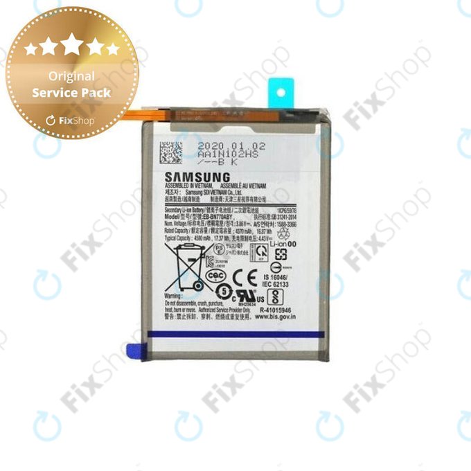 Batteria per Samsung Note 10 Lite N770F, EB-BN770ABY, GH82-22054A, 4500mAh, Genuine Service Pack
