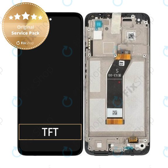 Schermo per Xiaomi Redmi 10 (2022) 21121119SG 22011119UY, Carbon Gray, Vetro touch con cornice, 560001K19S00, Genuine Service Pack