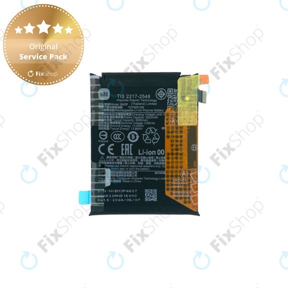 Batteria per Xiaomi Mix Flip 2405CPX3DC, BM3P, 1330102000132B, 3595mAh, Genuine Service Pack