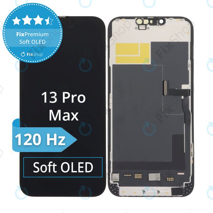 Schermo Soft OLED per iPhone 13 Pro Max, Vetro touch con cornice, DIAGNOSTIC