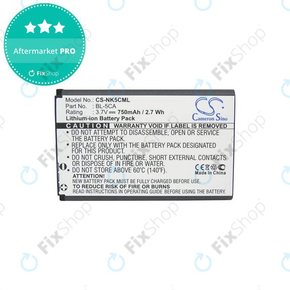 Batteria per Nokia 3110 Classic, BL-5C, 750mAh, HQ