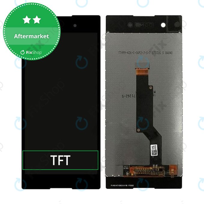 Schermo LCD per Sony Xperia XA1, Black, Vetro touch senza cornice