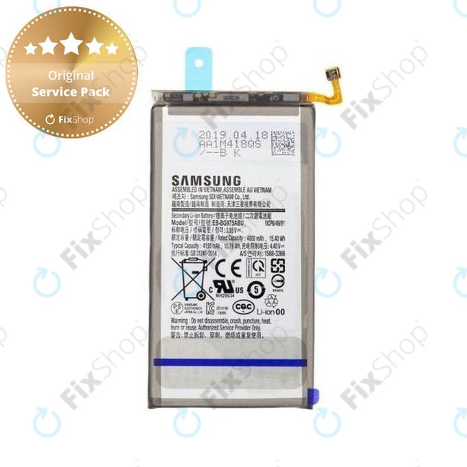 Batteria per Samsung S10e G970F, EB-BG970ABU, GH82-18825A, 3100mAh, Genuine Service Pack