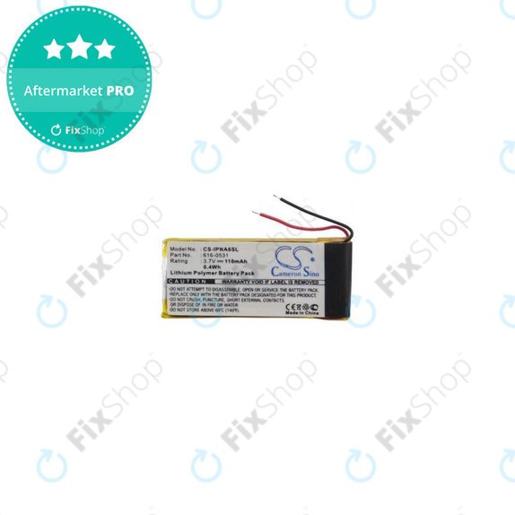 Batteria per iPod Nano (6th Gen), 110mAh, 616-0531, HQ