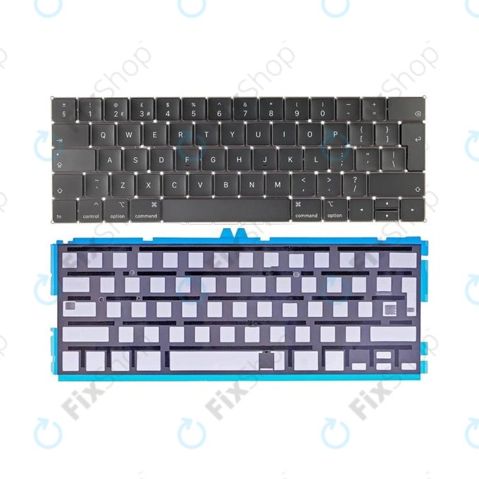 Tastiera con retroilluminazione UK/EU per MacBook Pro 13" A1989 (2018 - 2019), 15" A1990 (2018)