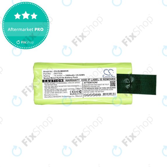 Batteria per Dirt Devil Libero M606, M606-1, M606-2, M606-3, M606-4, M607, M612, 0607004, 0612014, Ni-MH, 1800mAh, 14.4V, HQ