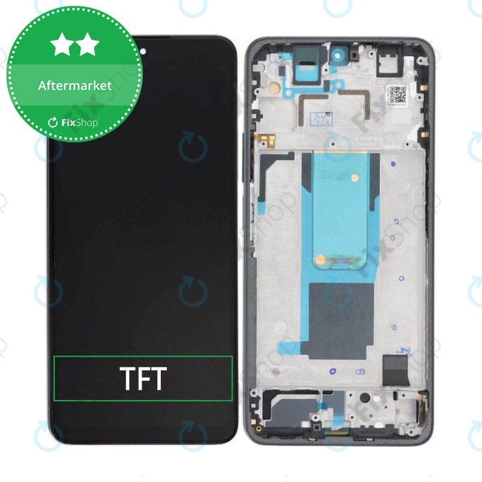 Schermo per Xiaomi Redmi Note 11 Pro+ 5G 21091116UG, Mysterious Black, Vetro touch con cornice