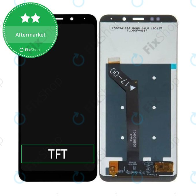 Schermo LCD per Xiaomi Redmi 5 Plus (Redmi Note 5), Black, Vetro touch senza cornice