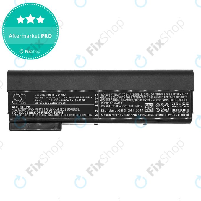 Batteria per HP ProBook 640 G1, 650 G1, 655 G1, 645 G1, CA06XL, Li-Ion, 8400mAh, 10.8V, HQ