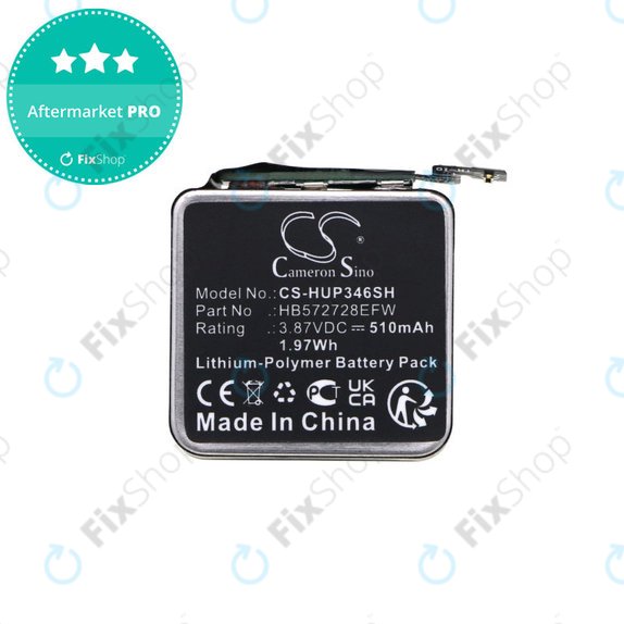 Batteria per Huawei Watch GT3 Pro 46mm, HB572728EFW, Li-Pol, 510mAh, 3.87V, HQ