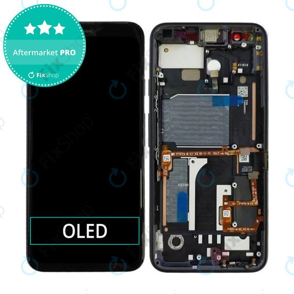 Schermo OLED per Google Pixel 4, Just Black, Vetro touch con cornice