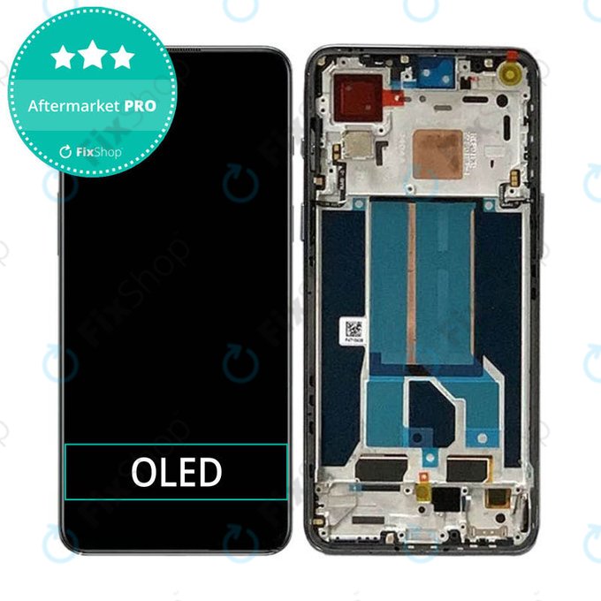 Schermo OLED per OnePlus Nord 2T CPH2399 CPH2401, Gray Shadow, Vetro touch con cornice
