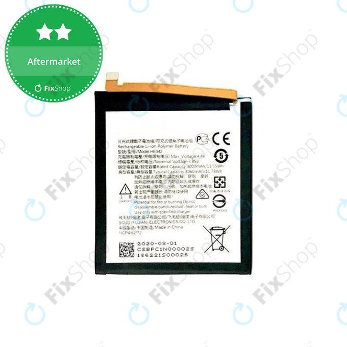 Batteria per Nokia 7.1, 5.1 Plus, 6.1 Plus (Nokia X6), HE342, 3000mAh