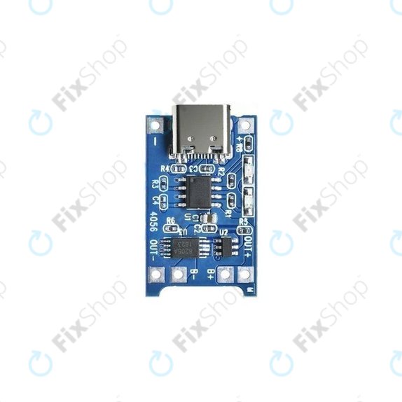Modulo di ricarica TP4056 per batteria Li-ion 18650, USB-C, 1 A