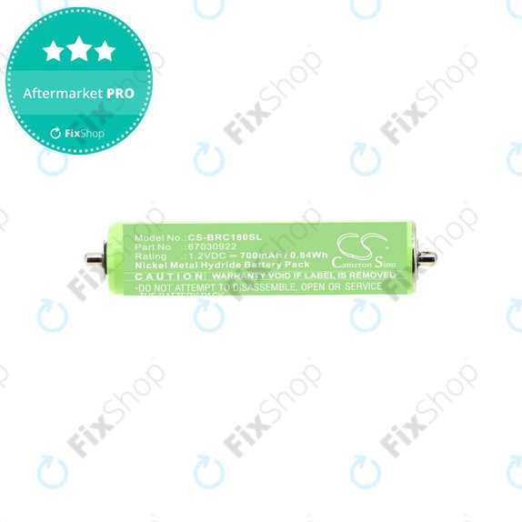 Batteria per Braun 1000, 180, 2000, 3000, 4735, 5411, Cruzer1, Cruzer Z20, 67030922, Ni-MH, 700mAh, 1.2V, HQ