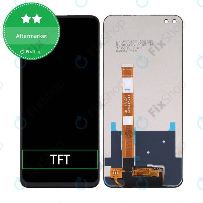 Schermo LCD per Oppo Reno 4 Z 5G CPH2065, Vetro touch senza cornice