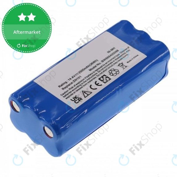 Batteria per Ecovacs Dibea ZN101, K6, L6, Dirt Devil, 0606004, Ni-MH, 2500mAh, 14.4V