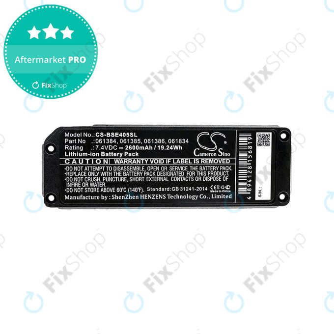 Batteria per Bose 413295, SoundLink Mini, 061384, Li-Ion, 2600mAh, 7.4V, HQ