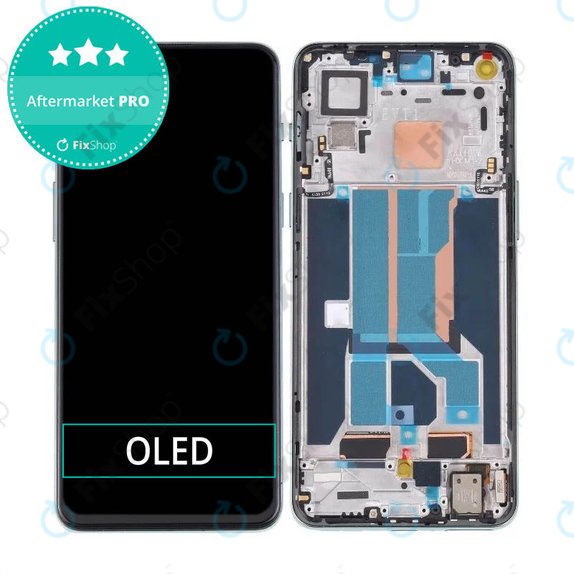 Schermo OLED per OnePlus Nord 2 5G, Green Woods, Vetro touch con cornice
