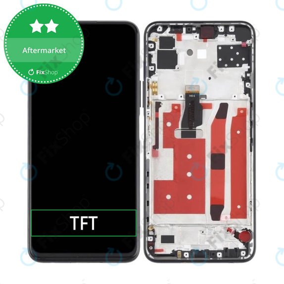 Schermo per Huawei P40 Lite 5G, Midnight Black, Vetro touch con cornice
