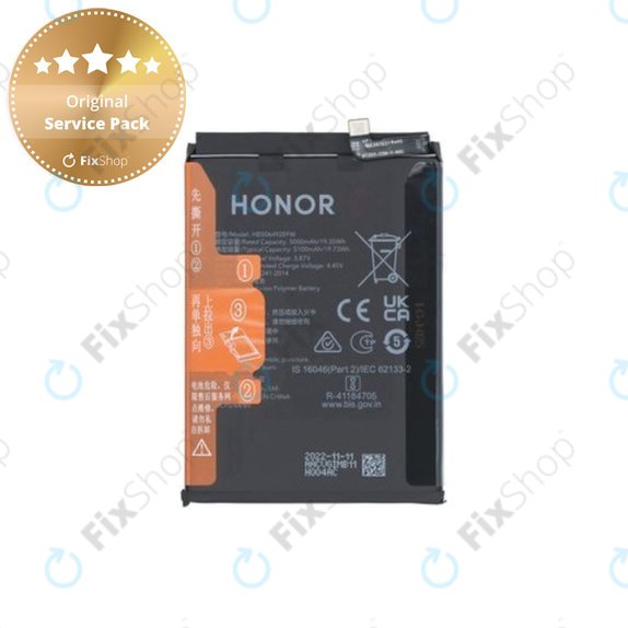 Batteria per Honor Magic5 Lite RMO-NX3, HB506492EFW, 0235AEMV, 5100mAh, Genuine Service Pack