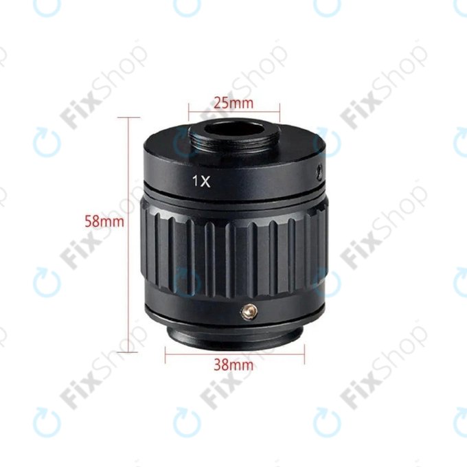 Adattatore CTV 1X per microscopio trinoculare, C-Mount
