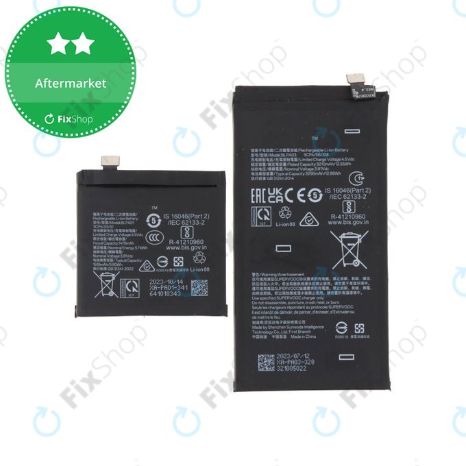 Batteria per OnePlus Open, BLPA01, BLPA03, 2 pz., 4805mAh