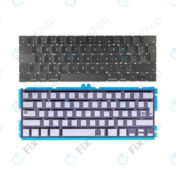 Tastiera con retroilluminazione UK/EU per MacBook Pro 13" A1989 (2018 - 2019), 15" A1990 (2018)