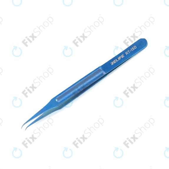Pinzetta in lega di titanio con punta curva 140 mm, Relife RT-15D