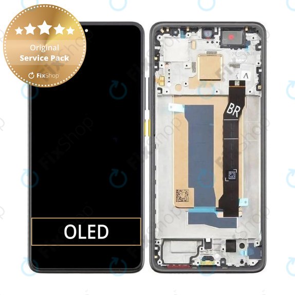 Schermo per Xiaomi Poco X7 Pro, Vetro touch con cornice, Yellow, 56000100O1000,, Genuine Service Pack
