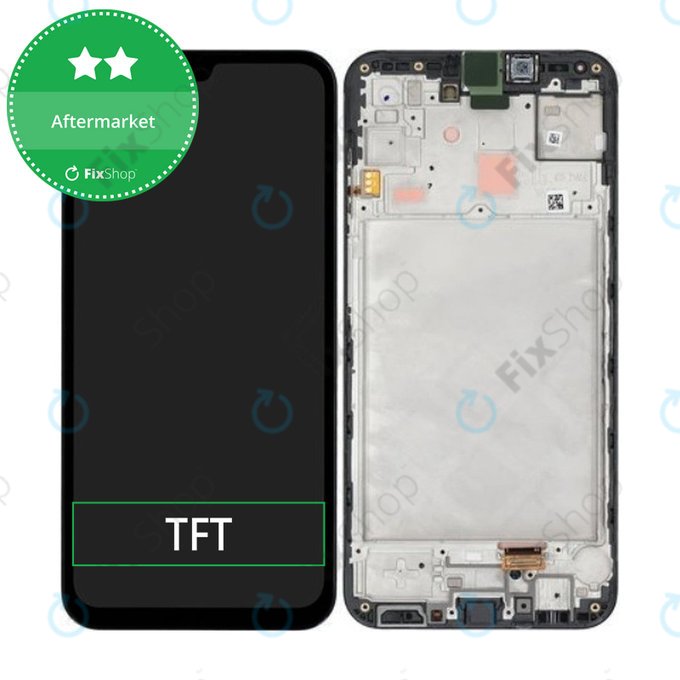 Schermo per Samsung A15 4G, A15 5G A156B, Black, Vetro touch con cornice
