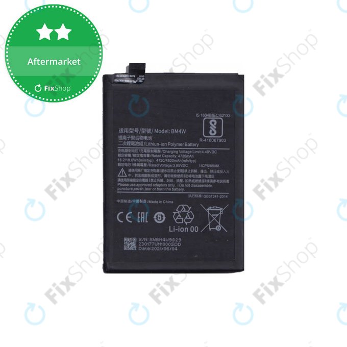 Batteria per Xiaomi Mi 10T Lite 5G, BM4W, 4820mAh