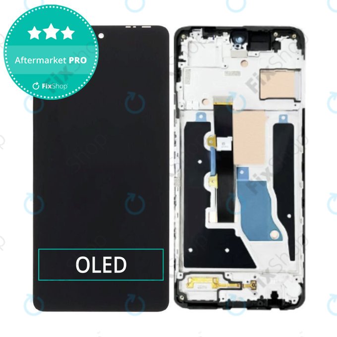 Schermo OLED per Infinix Note 30 Pro, Magic Black, Vetro touch con cornice