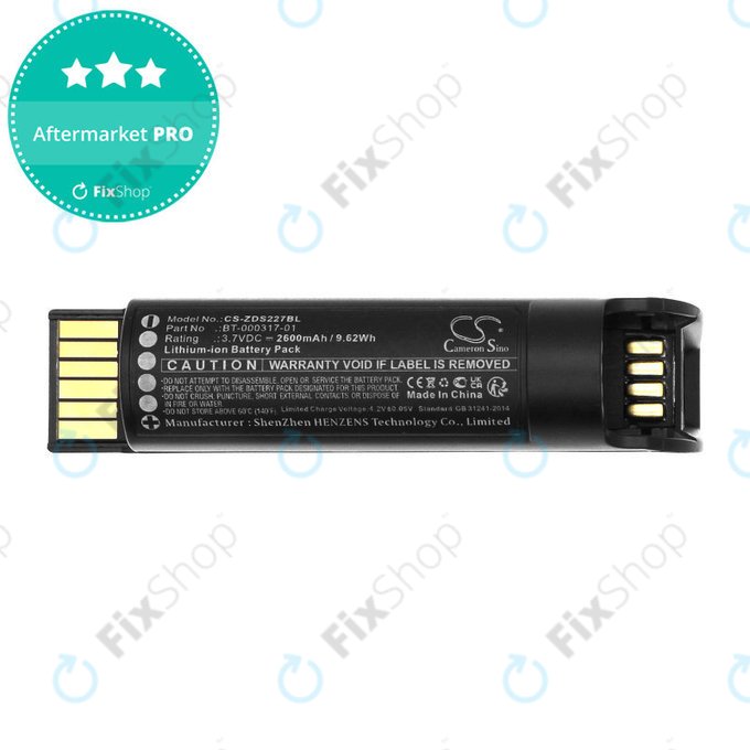 Batteria per Zebra CR2278, DS22, BT-000317-01, Li-Ion, 2600mAh, 3.7V, HQ