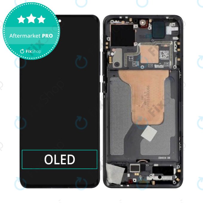 Schermo OLED per Xiaomi 12 2201123G 2201123C, Black, Vetro touch con cornice