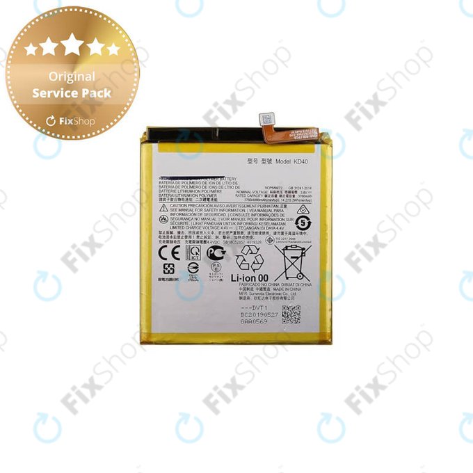 Batteria per Motorola Moto G8 Plus, KD40, SB18C52857, 4000mAh, Genuine Service Pack