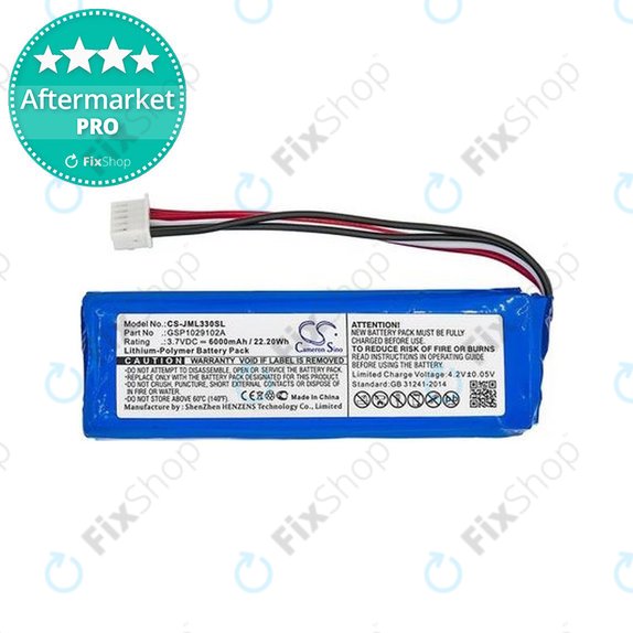 Batteria per JBL Charge 2, Charge 2+, Charge 3 (2015), Li-Pol, 6000mAh, HQ