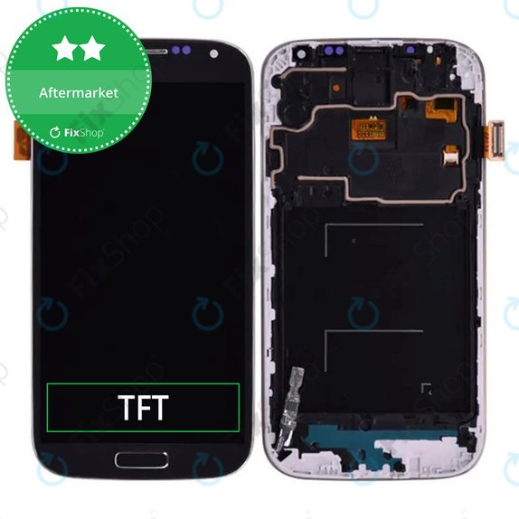 Schermo per Samsung S4 Mini Value I915i, Black Mist, Vetro touch con cornice