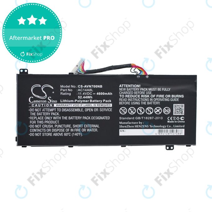 Batteria per Acer Aspire Vn7, V15 Nitro, Spin 3, AC14A8L, Li-Pol, 4600mAh, 11.4V, HQ