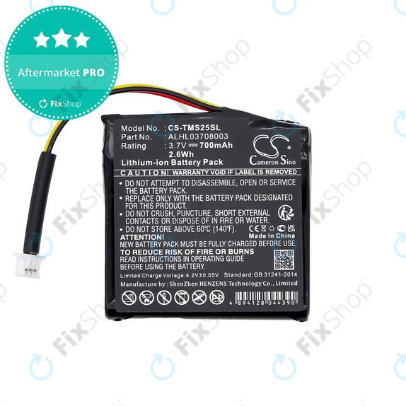 Batteria per TomTom Star 20, ALHL03708003, Li-Ion, 700mAh, 3.7V, HQ