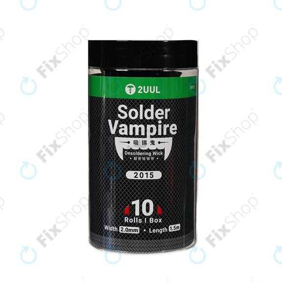 Treccia dissaldante 20 mm x 1,5 m, 10 pz, 2UUL DW15 Solder Vampire