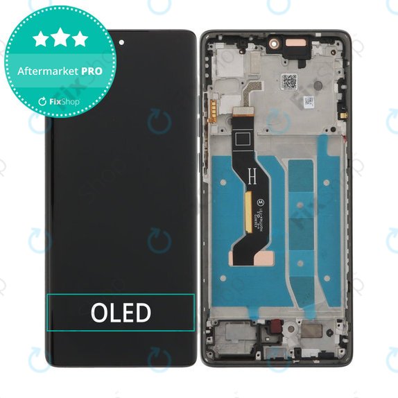 Schermo OLED per Motorola Moto G85 5G XT2427-3, Urban Grey, Vetro touch con cornice