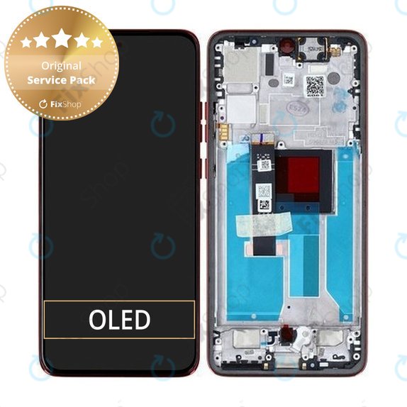 Schermo per Motorola Edge 50 Neo, Poinciana, Vetro touch con cornice, 5D68C28684, Genuine Service Pack