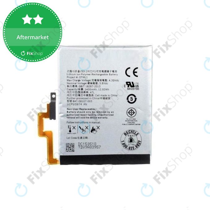Batteria per Blackberry Passport, BAT-58107-003, 3400mAh