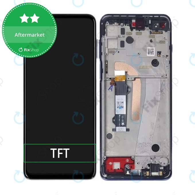 Schermo per Motorola Moto G100 XT2125, Iridescent Ocean, Vetro touch con cornice