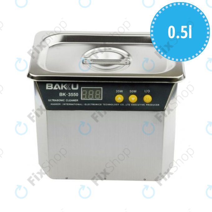 Pulitore a ultrasuoni in acciaio inox per Baku BK-3550, 0.5L