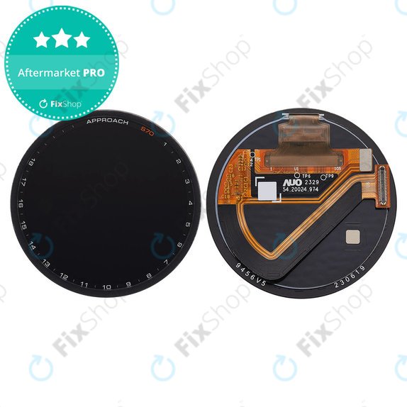 Schermo OLED + vetro touch senza telaio (Black) per Garmin Approach S70 47mm