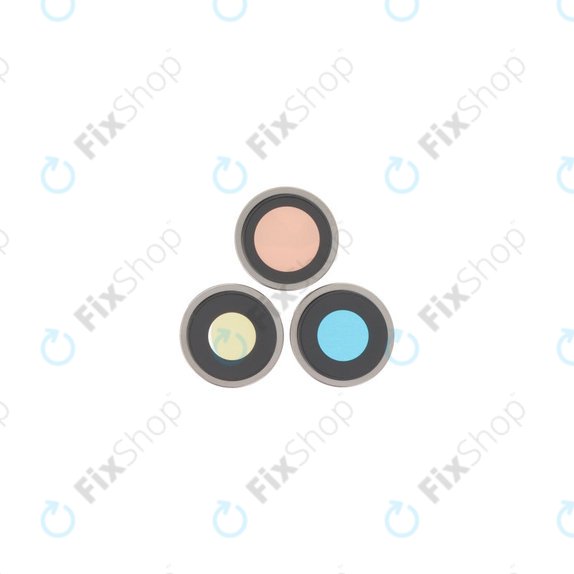 Lente fotocamera posteriore con frame 3 pz per iPhone 16 Pro, 16 Pro Max, Natural Titanium