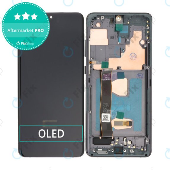 Schermo OLED per Samsung S20 Ultra G988F, Cosmic Black, Vetro touch con cornice