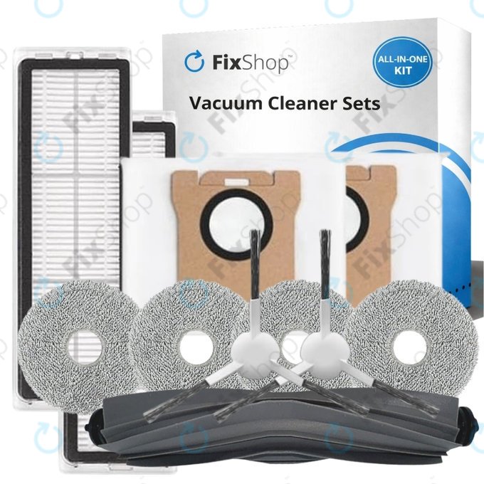 Set di ricambio per Xiaomi Dreame L10s Ultra, Xiaomi Dreame L10s Pro (1x spazzola principale, 2x filtro, 2x spazzola laterale, 4x panno lavapavimenti, 2x sacchetto raccoglipolvere)